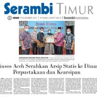 Penghargaan Tertib Arsip Dinsos Aceh