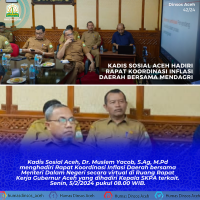 Kadinsos Aceh hadiri rapat rutin koordinasi inflasi daerah bersama Mendagri